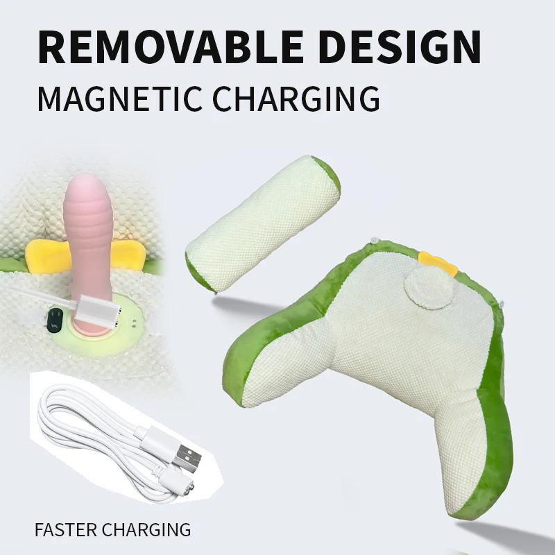 Pumpkin-shaped Pillow Style Thrusting Dildo Sex Machine Vibrator - Image 8