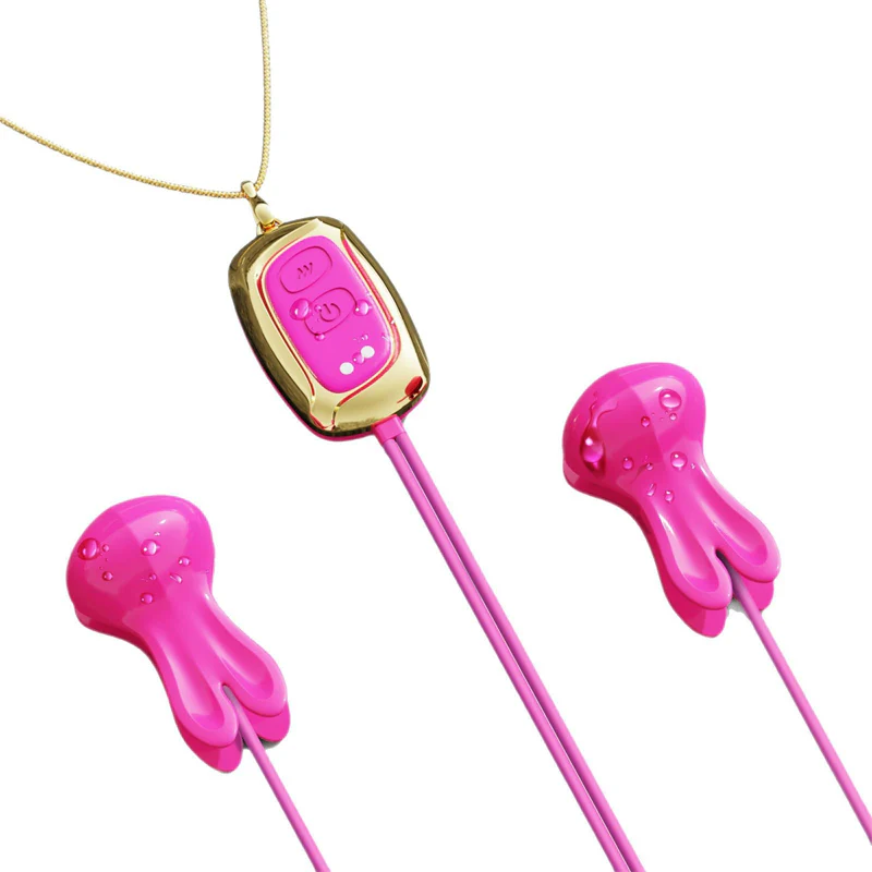 Rabbit Neck-hanging Nipple Clamps Vibrator With APP Control For Couple - Image 3
