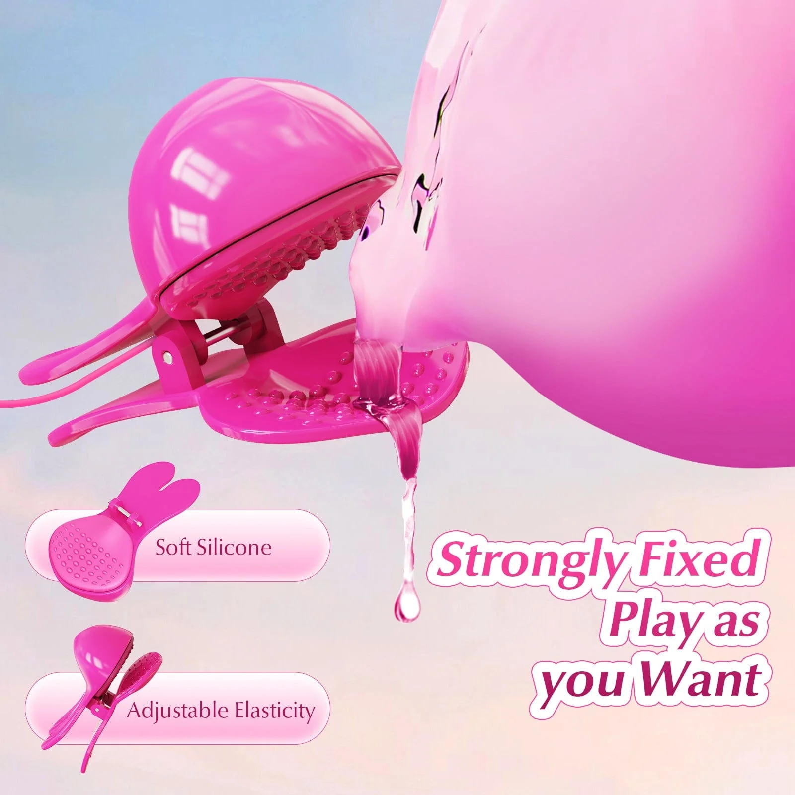 Rabbit Neck-hanging Nipple Clamps Vibrator With APP Control For Couple - Image 6