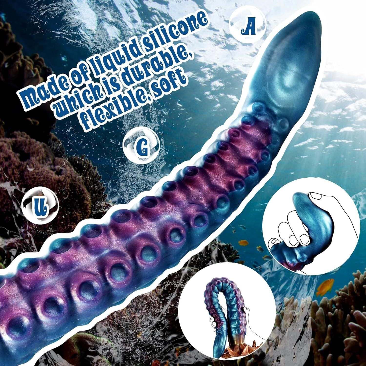 Realistic Tentacle Huge Fantasy Dildo Silicone Anal Dilator - Image 3
