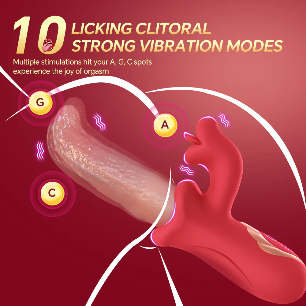 Realistic Tongue Licking Swinging G-spot Vibrator - Image 3