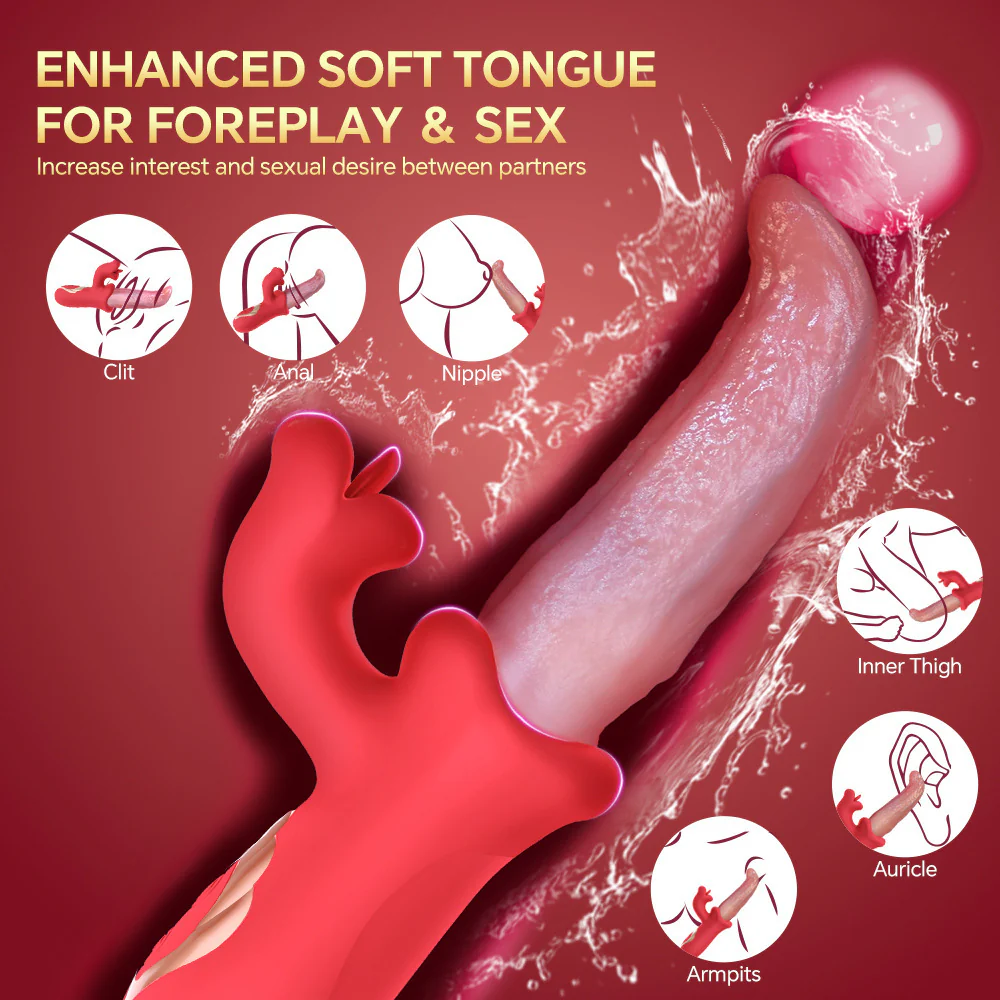 Realistic Tongue Licking Swinging G-spot Vibrator - Image 5