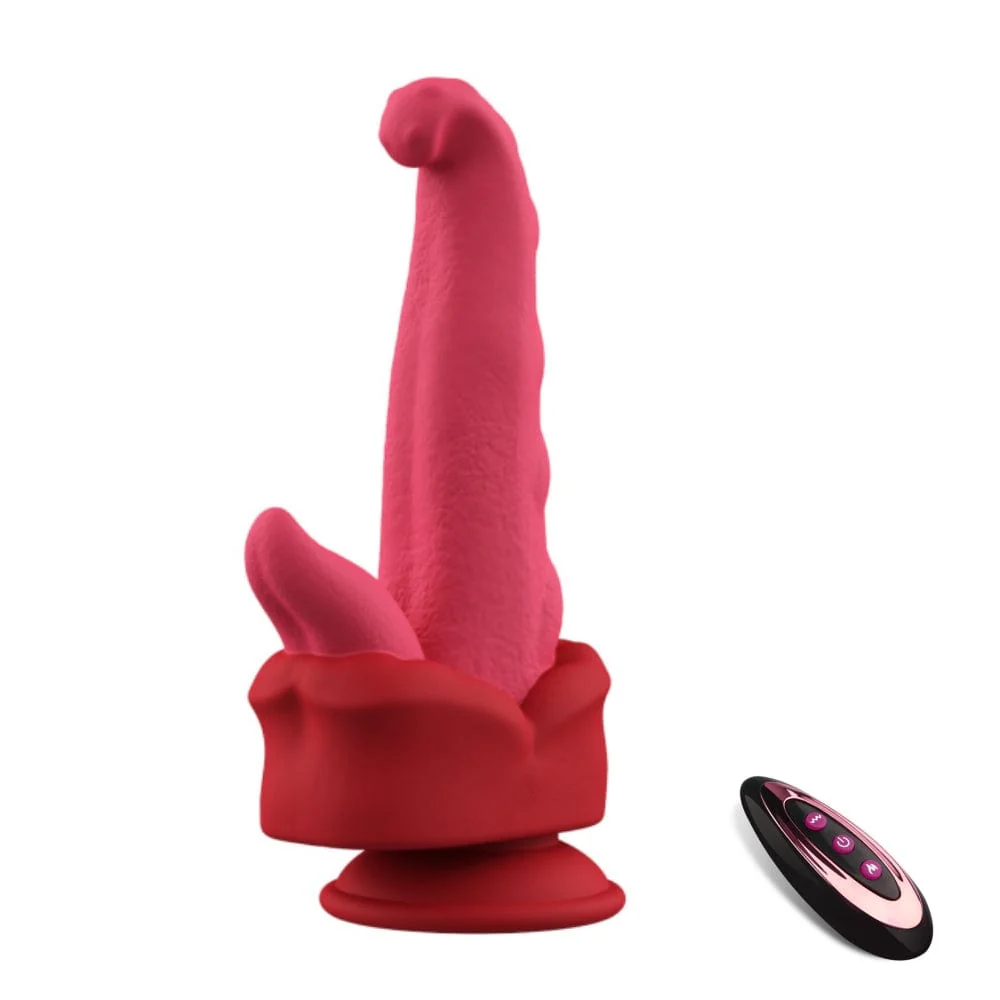 Realistic Tongue Thrusting Heating Fantasy Dildo With Suction Cup - Image 10