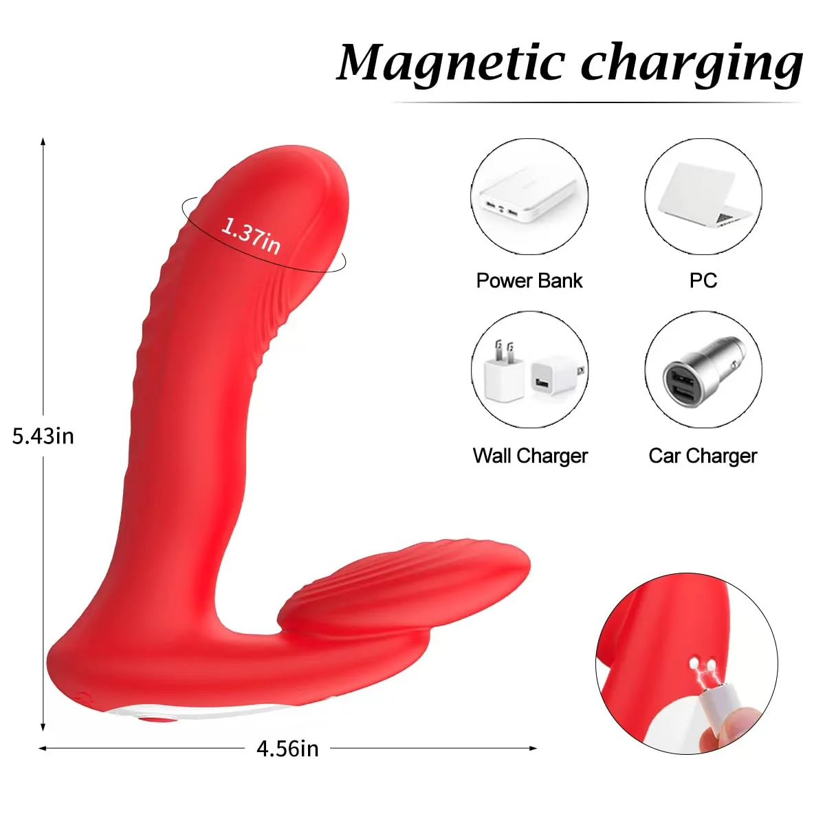 Remote Control Silicone Vibrator 10 Vibration Heating Prostate Massager - Image 3