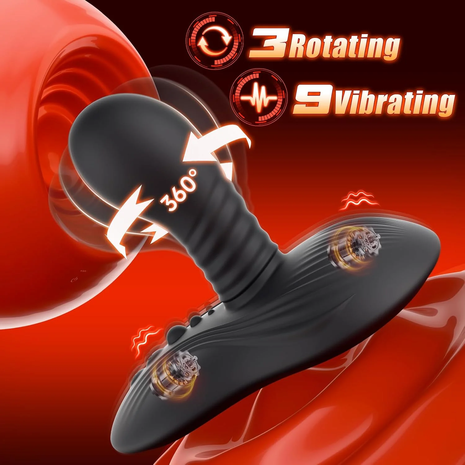 Riding Style 9 Rotation Dildos Prostate Massager - Image 2