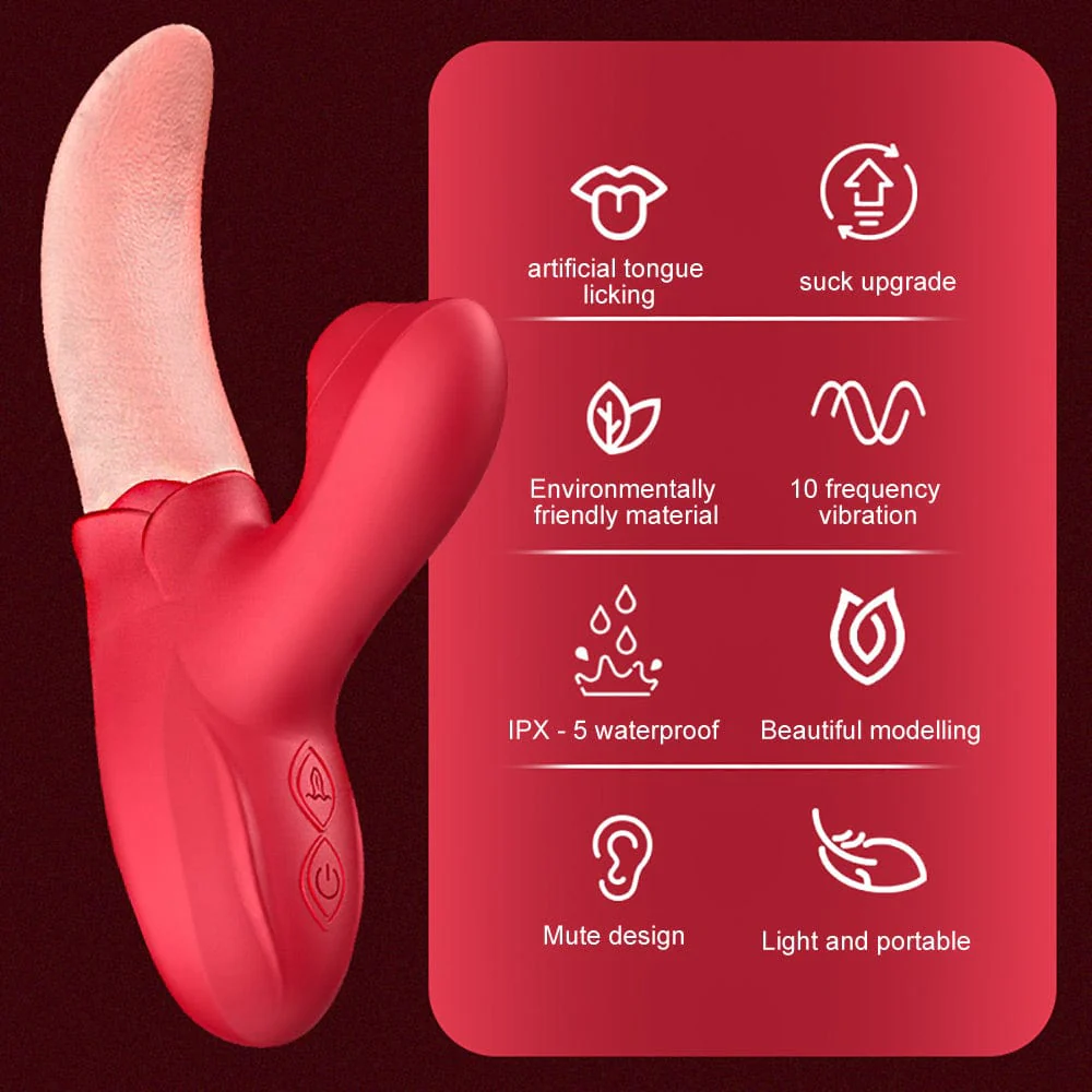 Rose Generation Ⅱ Tongue Licking Vibrator Clit Sucking G Spot Stimulator Nipple Massager - Image 3