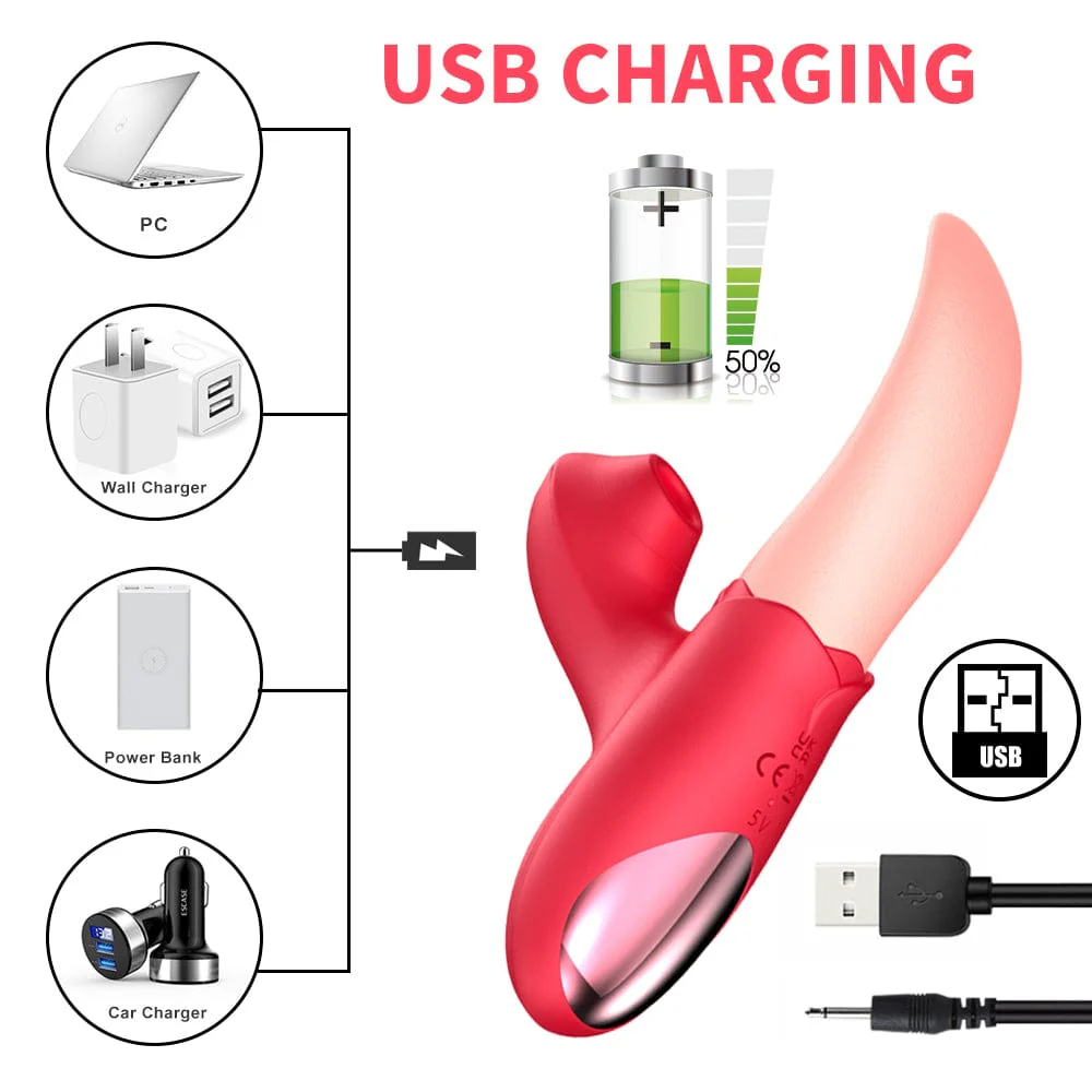 Rose Generation Ⅱ Tongue Licking Vibrator Clit Sucking G Spot Stimulator Nipple Massager - Image 5