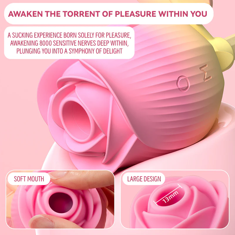 Rose Hand-Held Sucking Vibrating Vibrator - Image 3