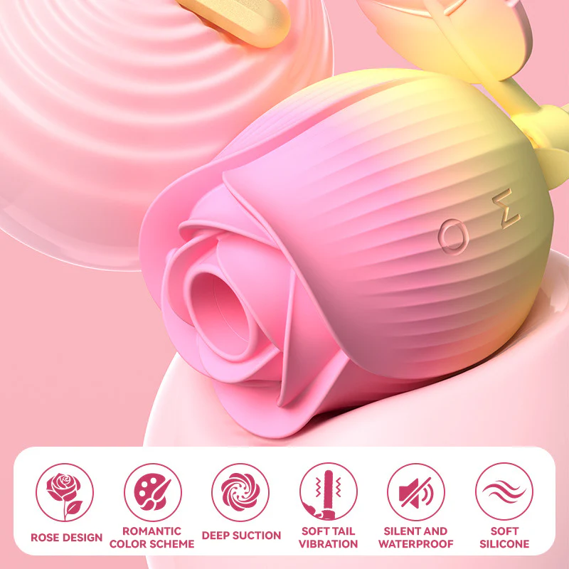 Rose Hand-Held Sucking Vibrating Vibrator - Image 4