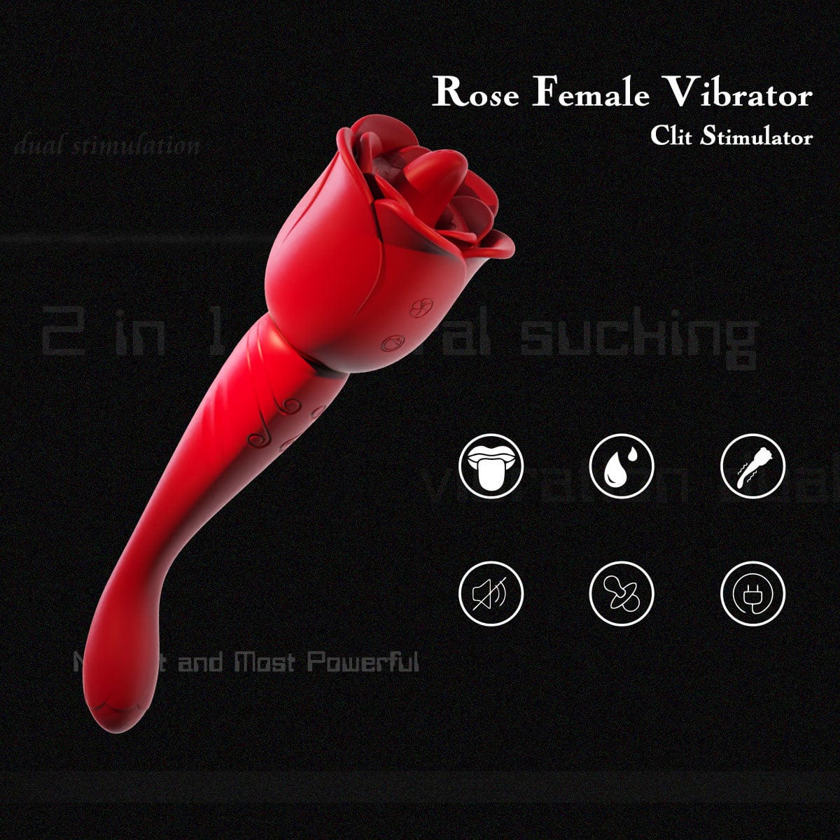Rose Honey Tongue Licking Vibration G Point Massage Stick Nipple Masturbation Device - Image 4