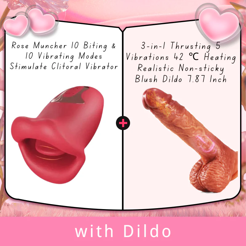 Rose Muncher 10 Biting & 10 Vibrating Modes Stimulate Nipple Clitoral Women Vibrator - Image 14