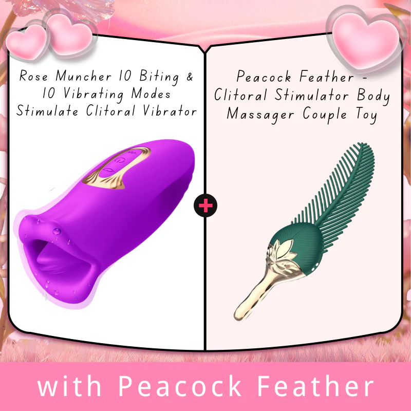 Rose Muncher 10 Biting & 10 Vibrating Modes Stimulate Nipple Clitoral Women Vibrator - Image 16