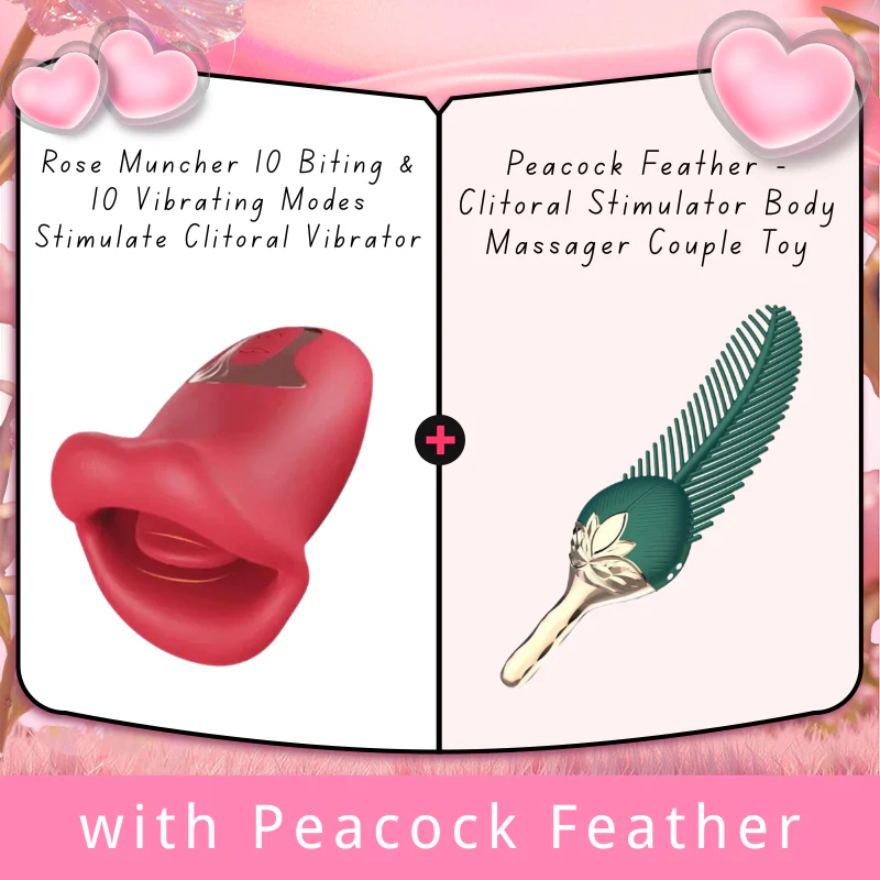 Rose Muncher 10 Biting & 10 Vibrating Modes Stimulate Nipple Clitoral Women Vibrator - Image 17