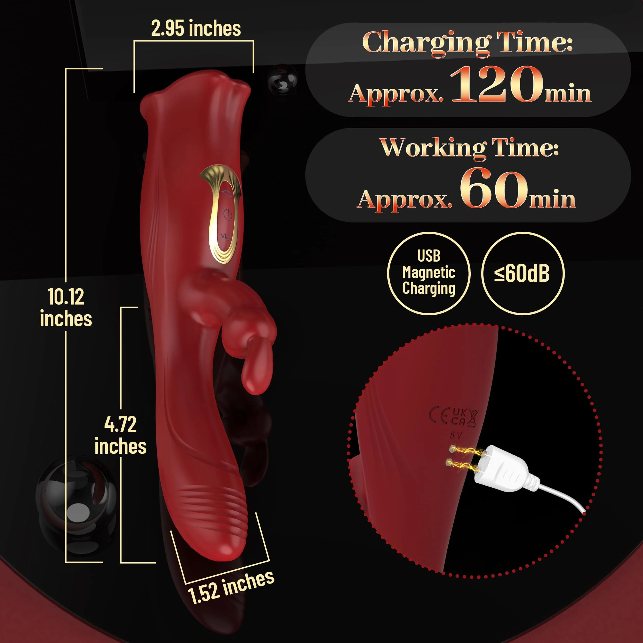 Rose Muncher Clit Licker, Juguetes Sexuales para Mujer Vibrador Sexual Rose Virbrator for Women - Image 5