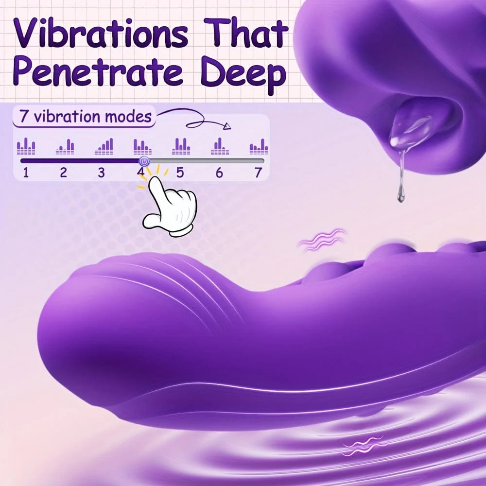 Rose Muncher Clitoris Biting Rolling Ball G Spot Vibrator - Image 5
