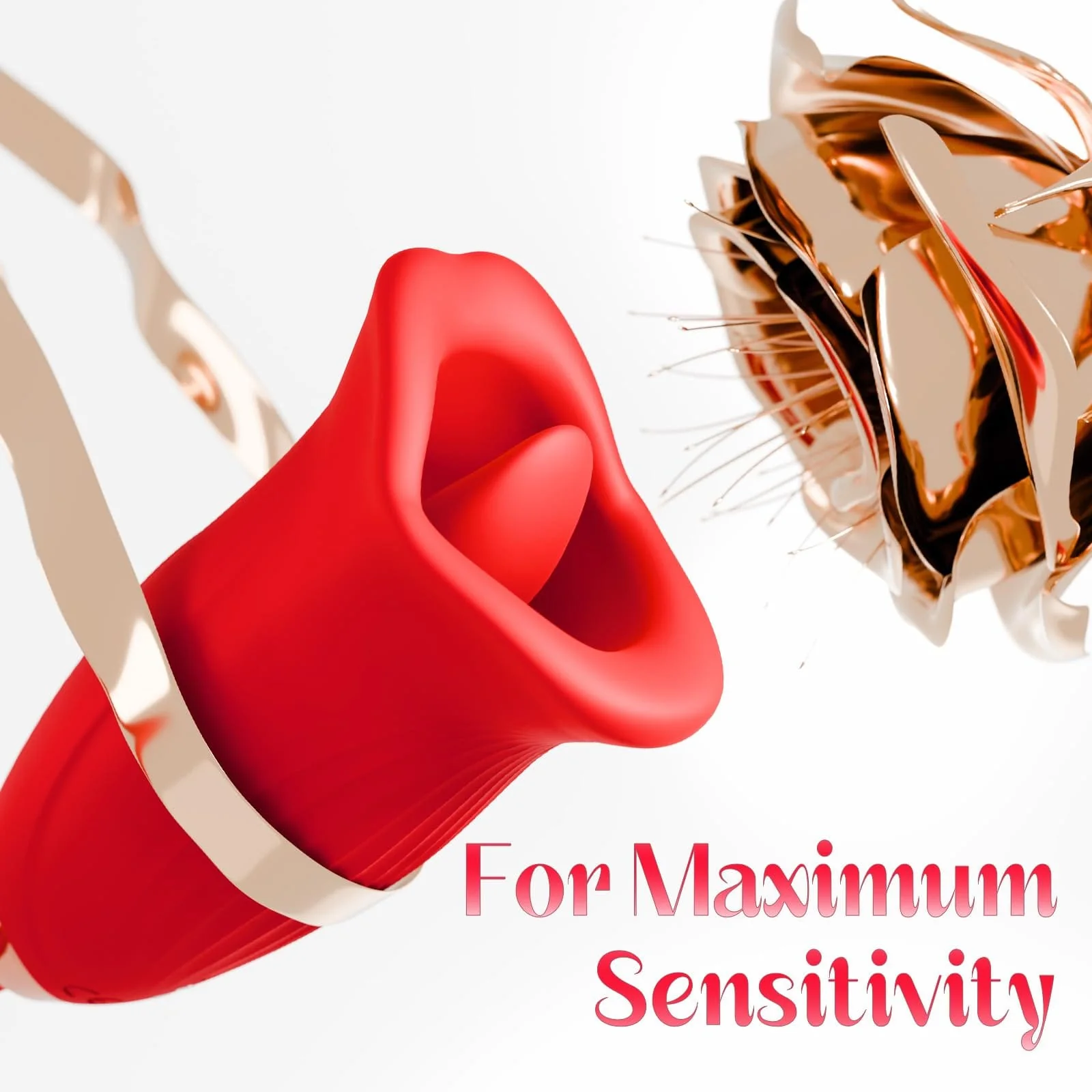 Rose Muncher Lip Tongue Suction Vibrator With Patting Dildo Vibrator - Image 10