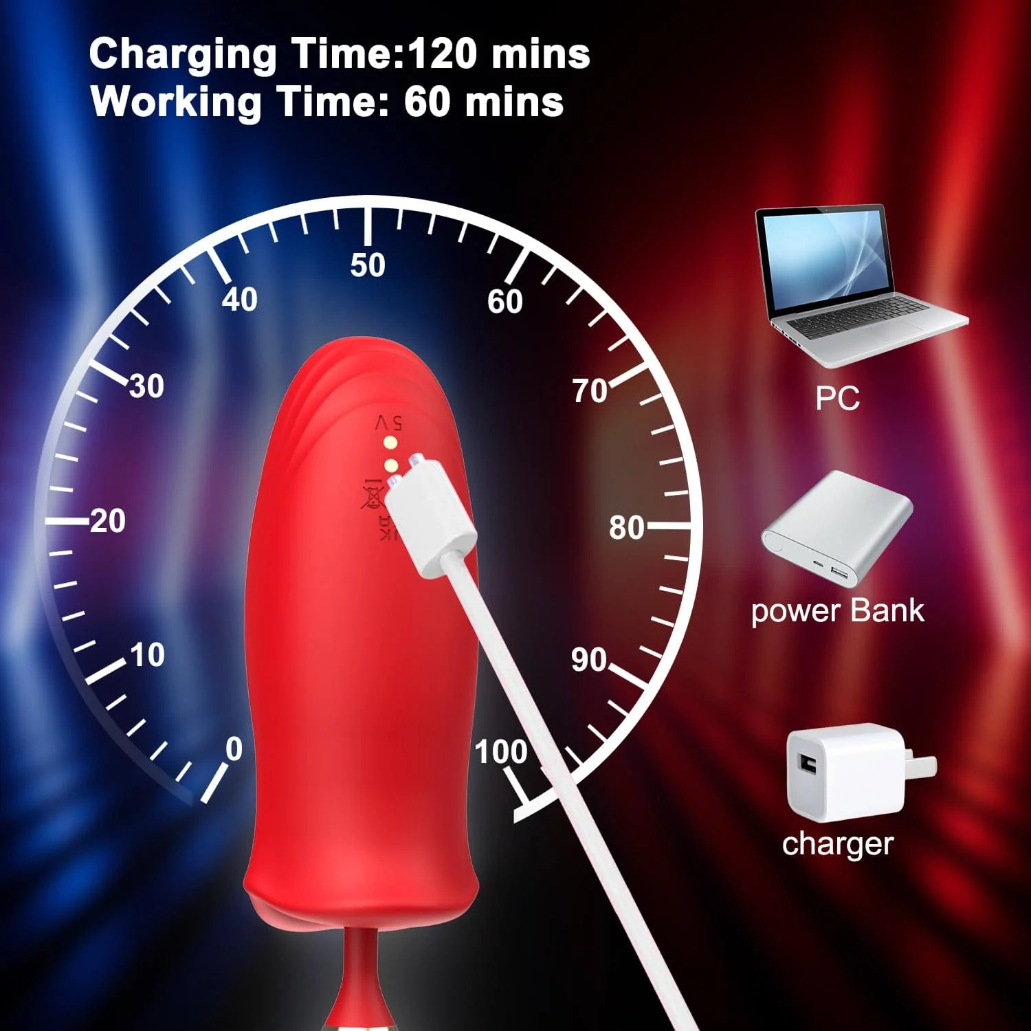 Rose Muncher Lip Tongue Suction Vibrator With Thrusting Dildo Vibrator - Image 4