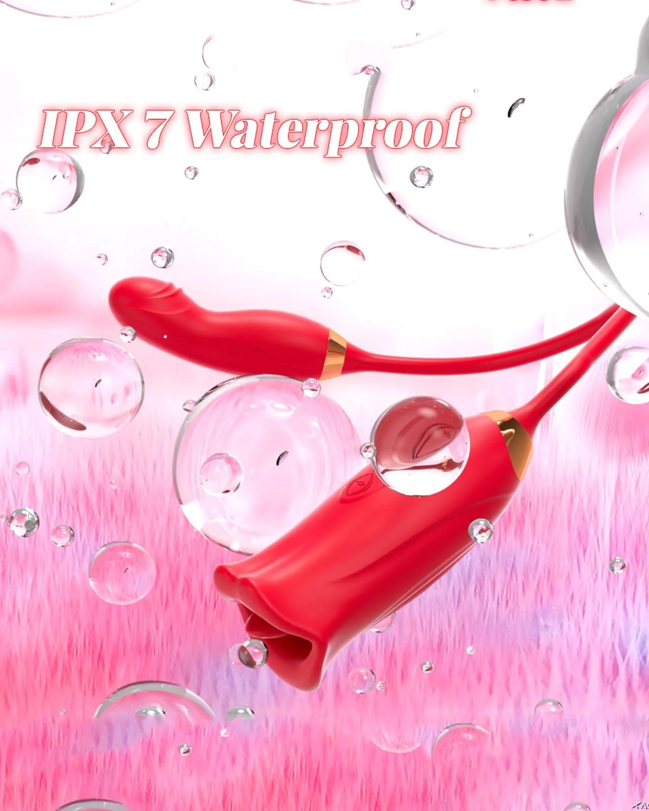 Rose Muncher Powerful Sucking Vibrator Dildo Women's Tongue Licking - Image 3