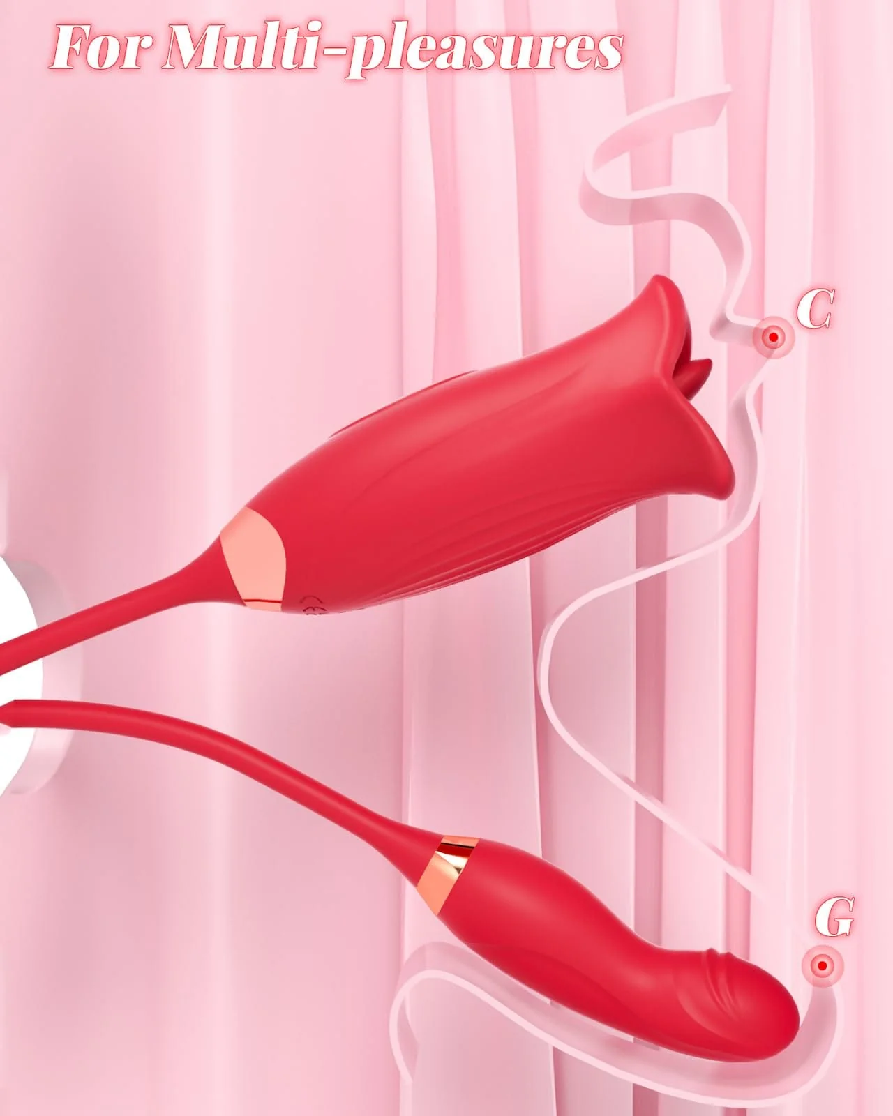 Rose Muncher Powerful Sucking Vibrator Dildo Women's Tongue Licking - Image 7