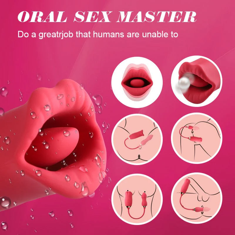Rose Muncher Scarlet Rose kiss 3-in-1 Bitting & Thrusting Vibrator - Image 2