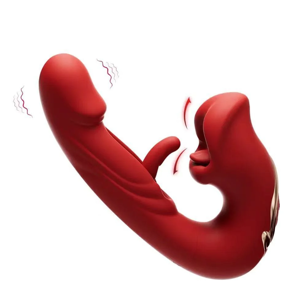 Rose Muncher Tapping G-Spot Vibrator Tongue Clitoral Stimulator - Image 7