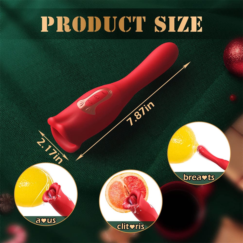 Rose Muncher Vibrator With Stick 10 Vibration Modes And 10 French Kissing Modes - Image 7
