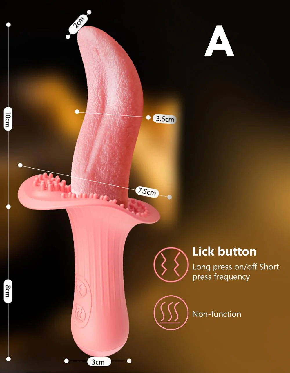 Rose Realistic Tongue Licking Massage Vibrator - Image 10