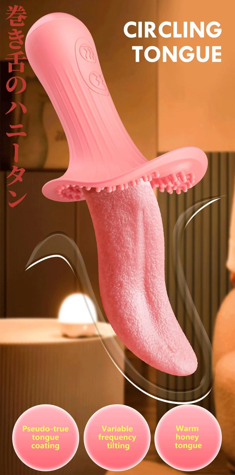Rose Realistic Tongue Licking Massage Vibrator - Image 2