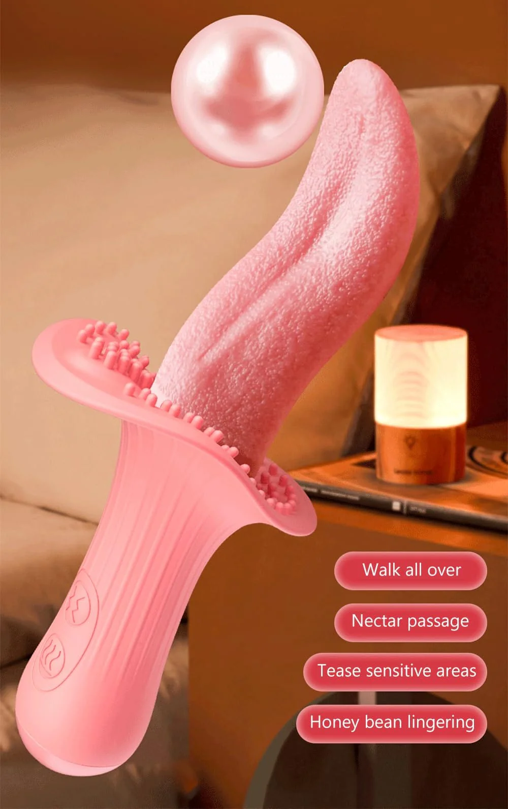 Rose Realistic Tongue Licking Massage Vibrator - Image 7