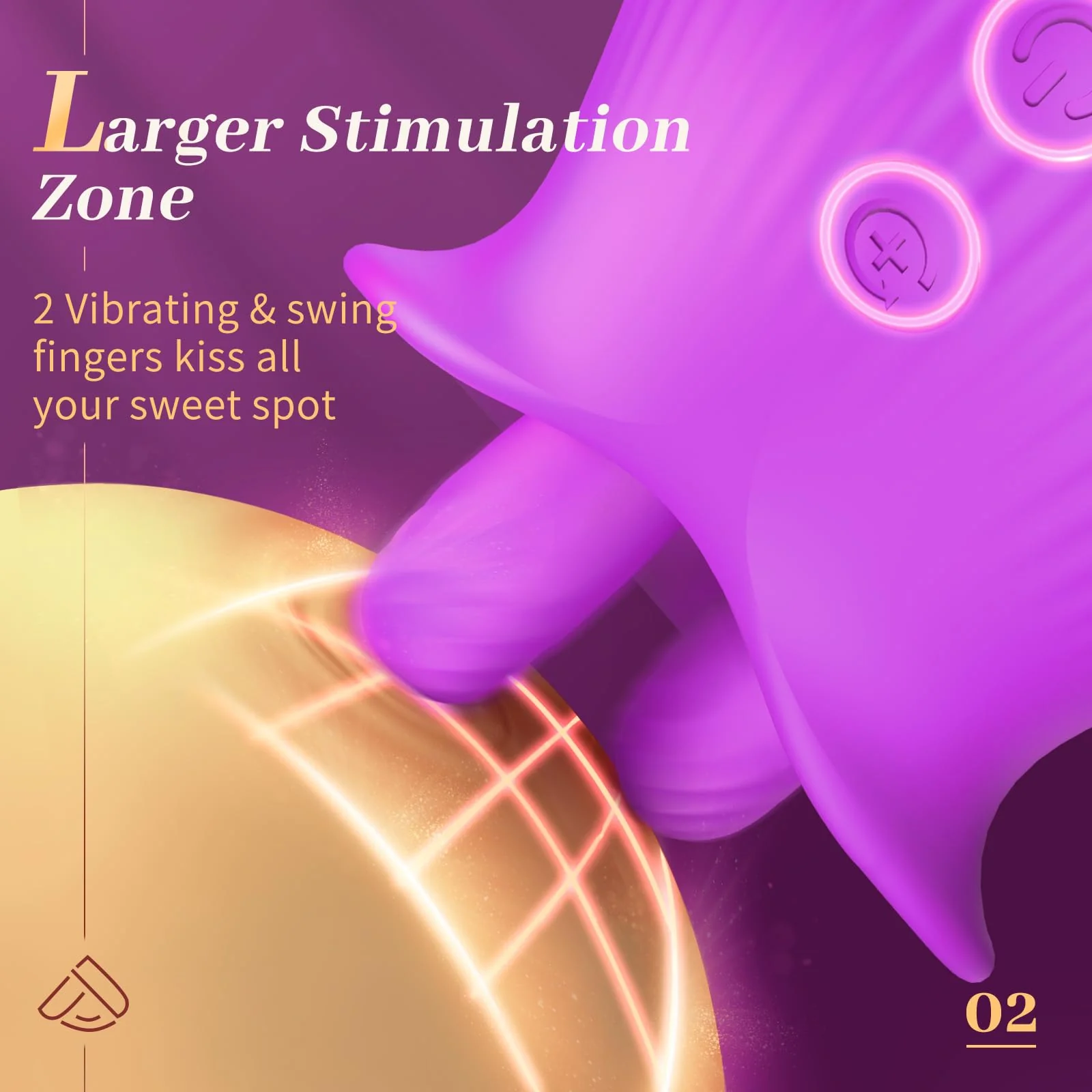 Rose Romeo - 3in1 Rose Sex Toy with 2 Suction Cups Adult Toys Female Clitoral Nipple Vibrators with 10 Licking Sucking Vibrating - Image 18