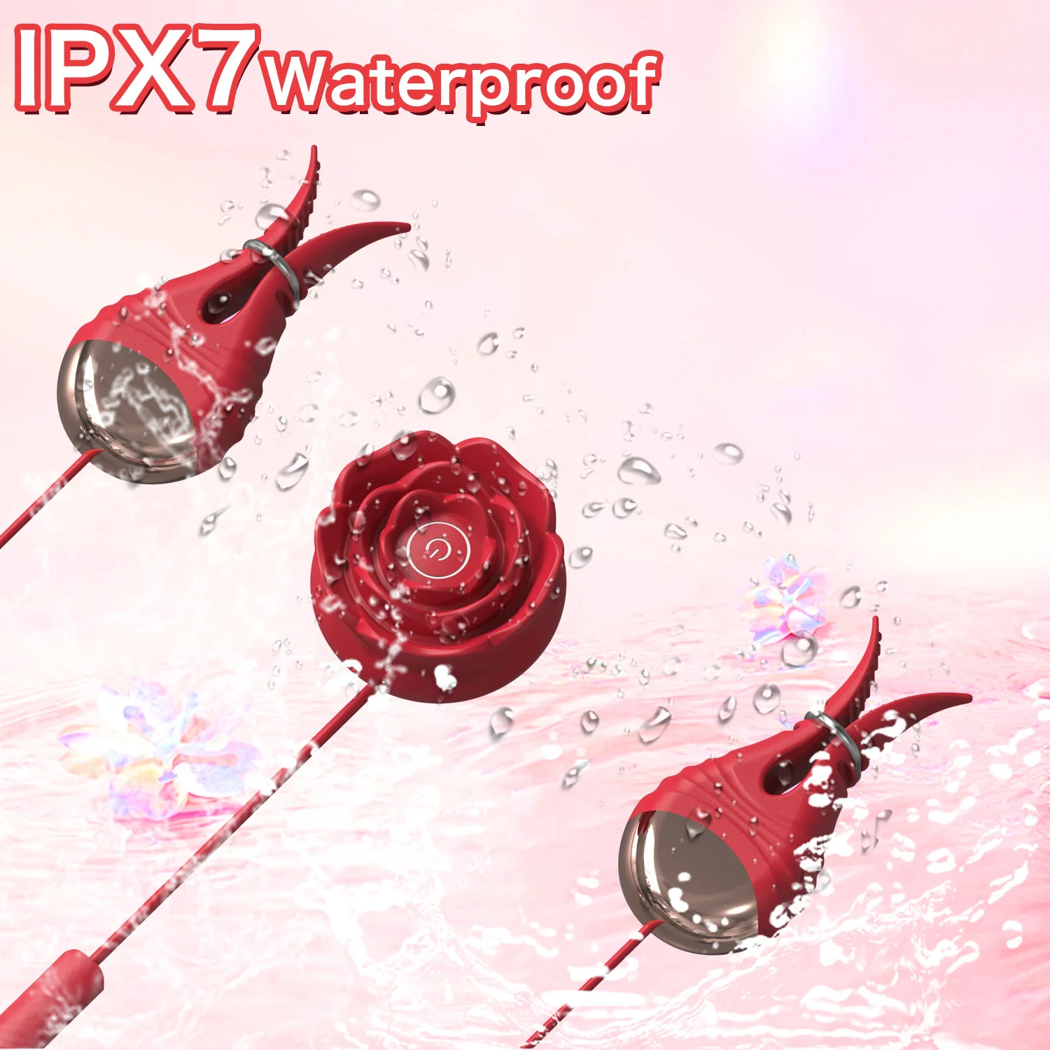 Rose-shaped 10 Vibration Nipple Clamps Set - Image 4