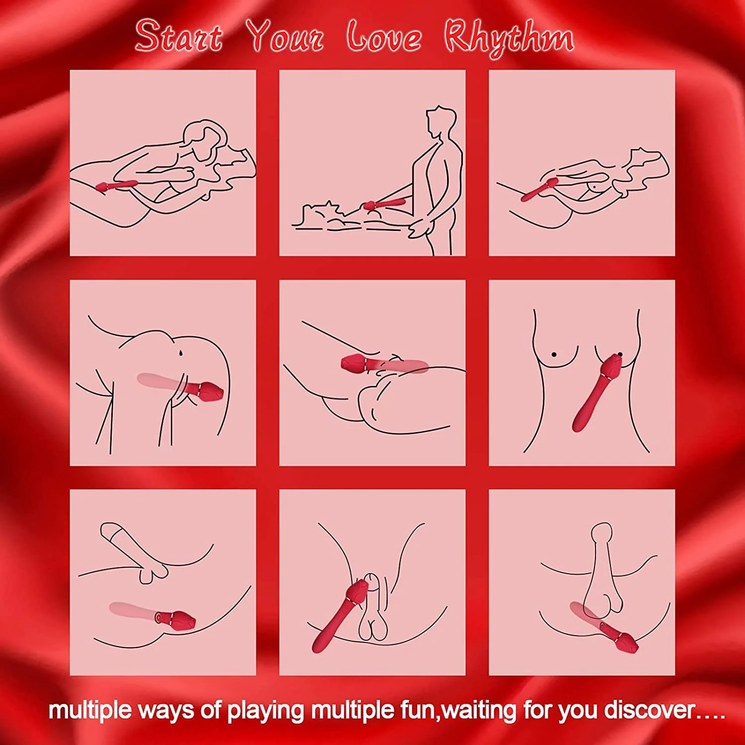 Rose Sucking G Spot Vibrator Clit Sucker Nipple Toy - Image 3