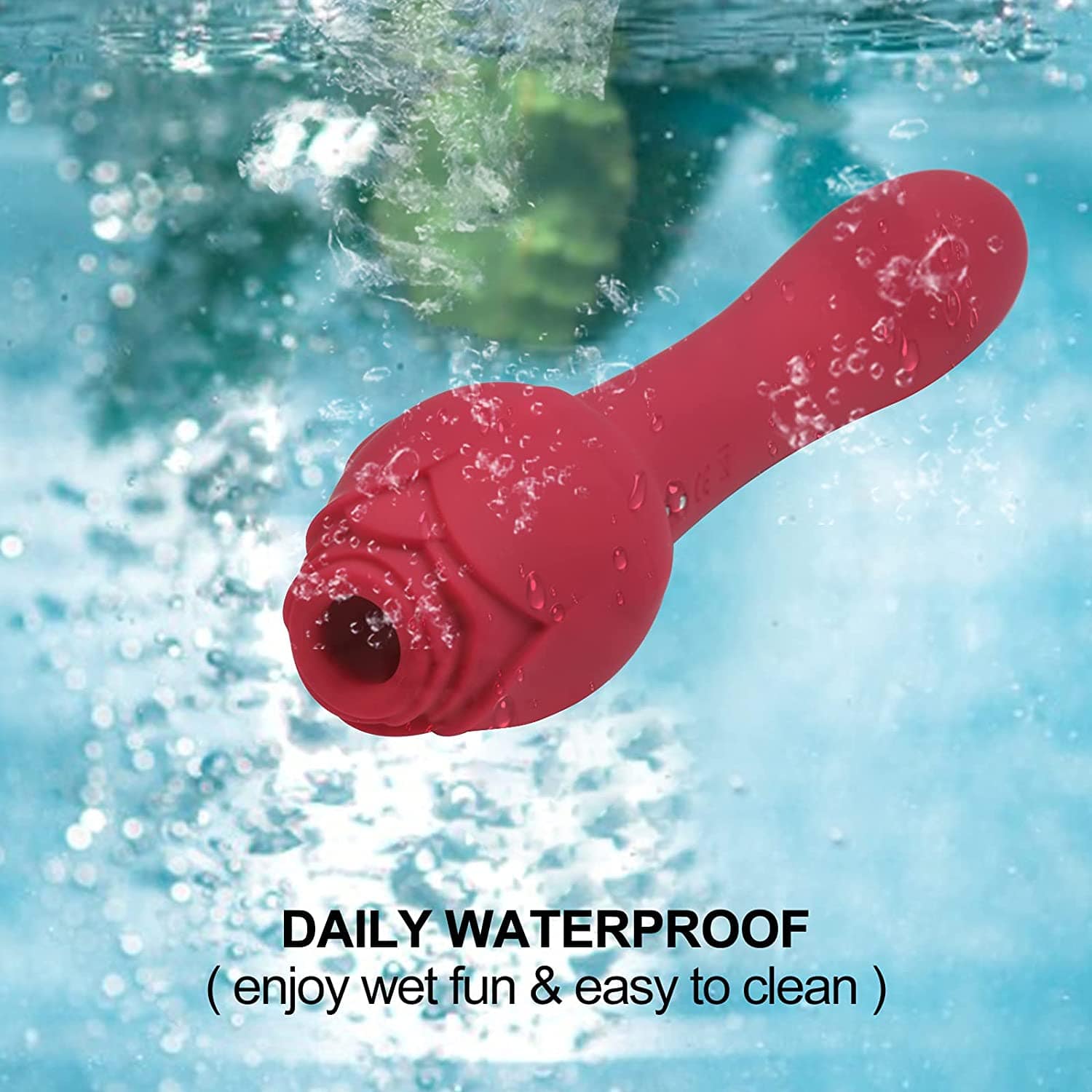 Rose Sucking G Spot Vibrator Clit Sucker Nipple Toy - Image 6