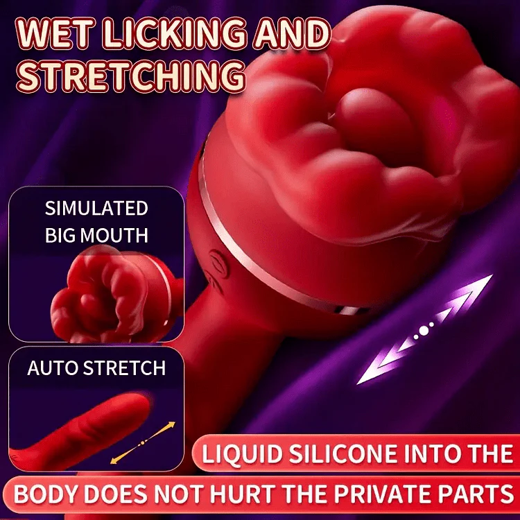 Rose Tongue Licking Suction Vibrator G-spot Vibration Stimulator - Image 4