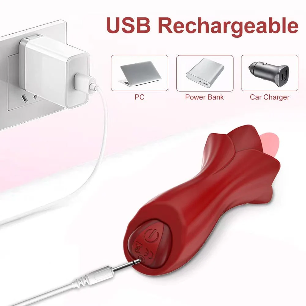 Rose Tongue Vibrating Stick Vaginal Licking Clitoris Stimulator - Image 5