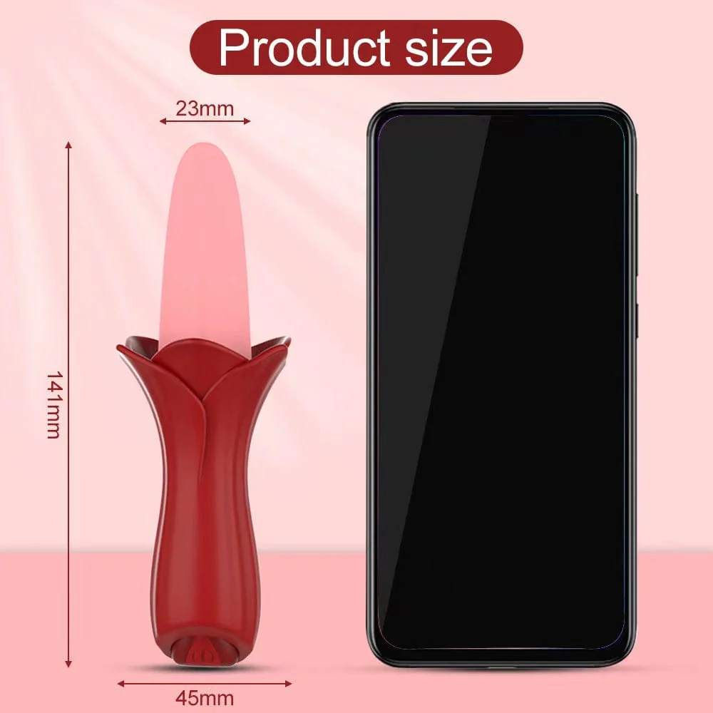 Rose Tongue Vibrating Stick Vaginal Licking Clitoris Stimulator - Image 6