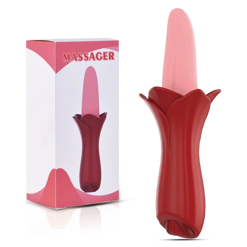 Rose Tongue Vibrating Stick Vaginal Licking Clitoris Stimulator - Image 7