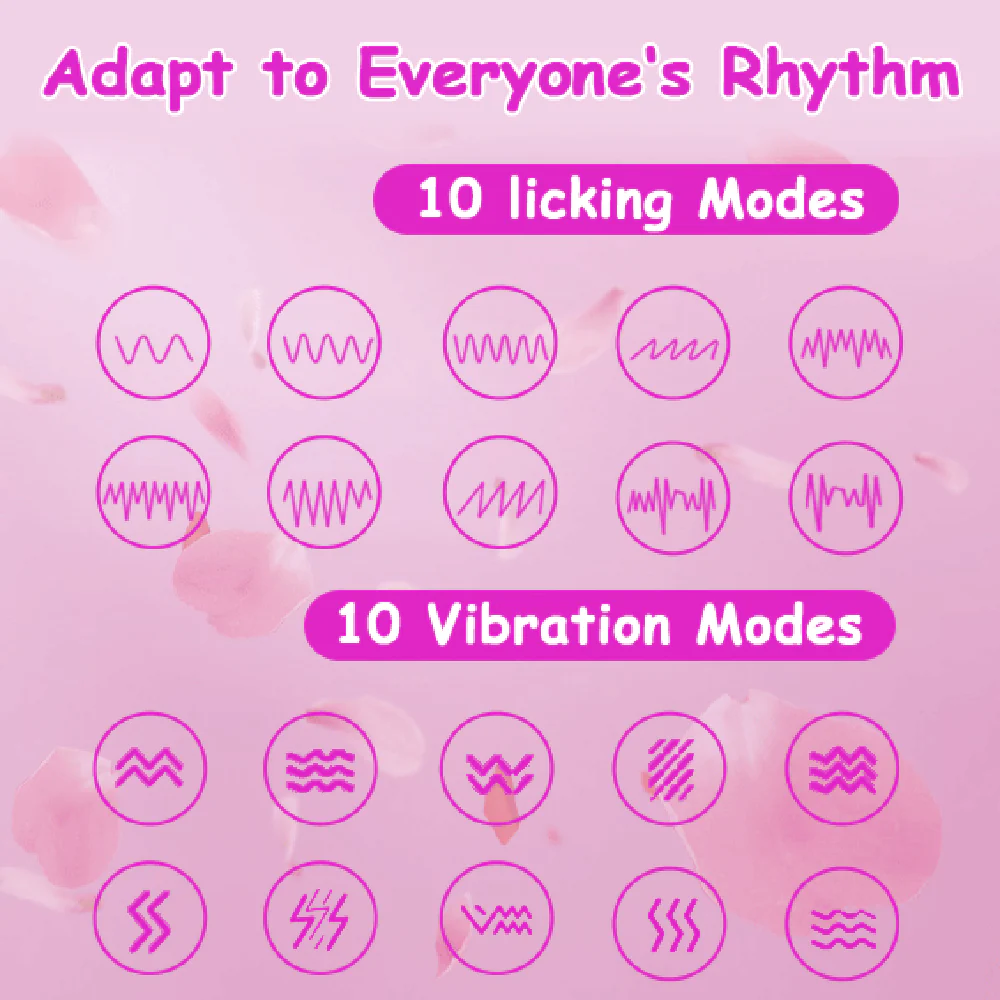 Rose Toy Vibrator For Wome Clitoral Tongue Licking Vibrator - Image 3