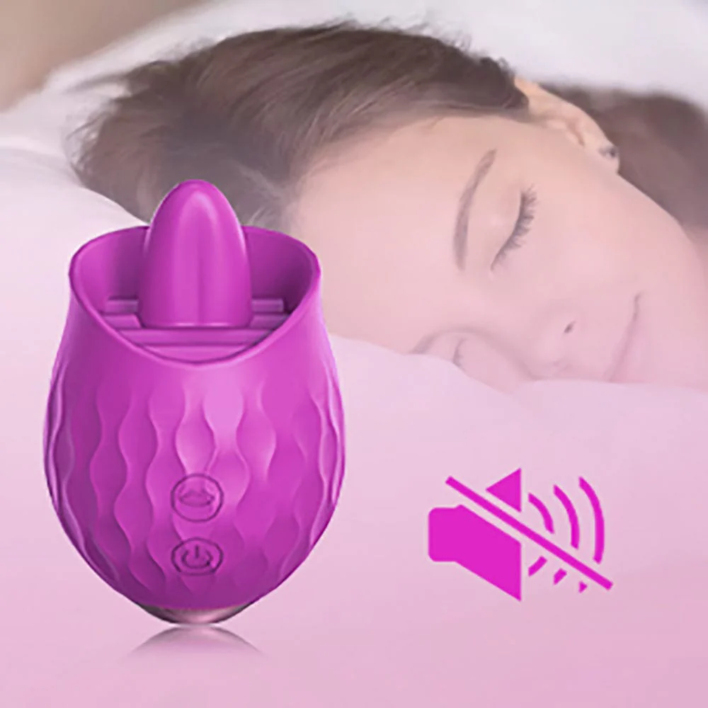 Rose Toy Vibrator For Wome Clitoral Tongue Licking Vibrator - Image 5