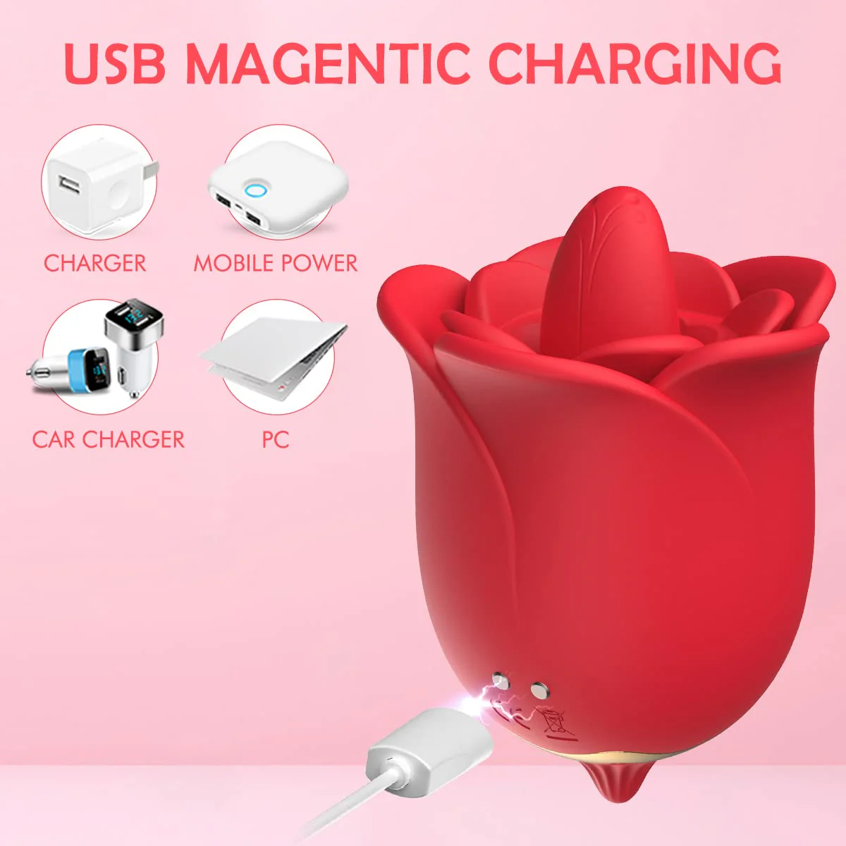 Rose Toys Nipples Clitorals Stimulator With Tongue For Women - Image 5