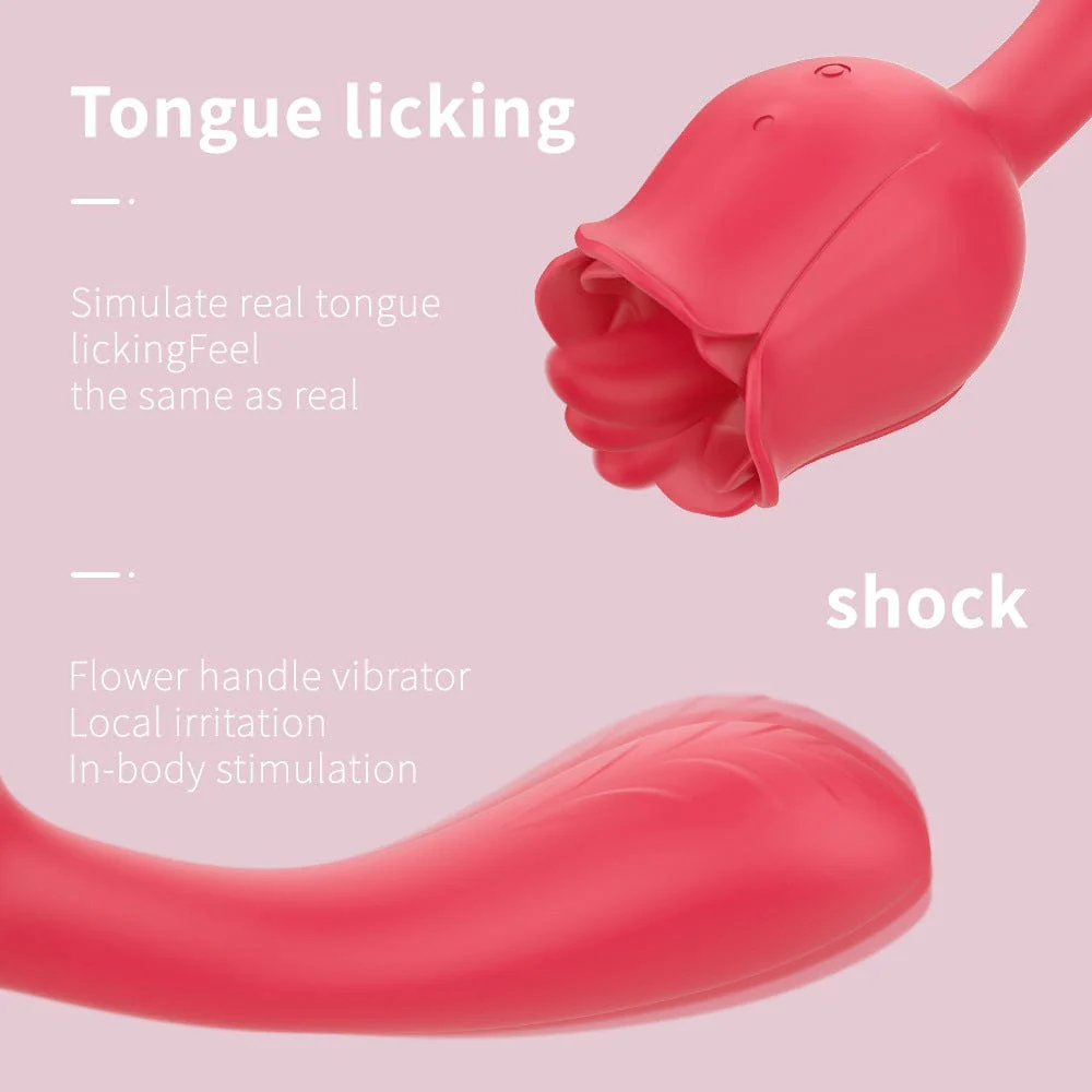 Rose Vibrator With Handle - Image 3