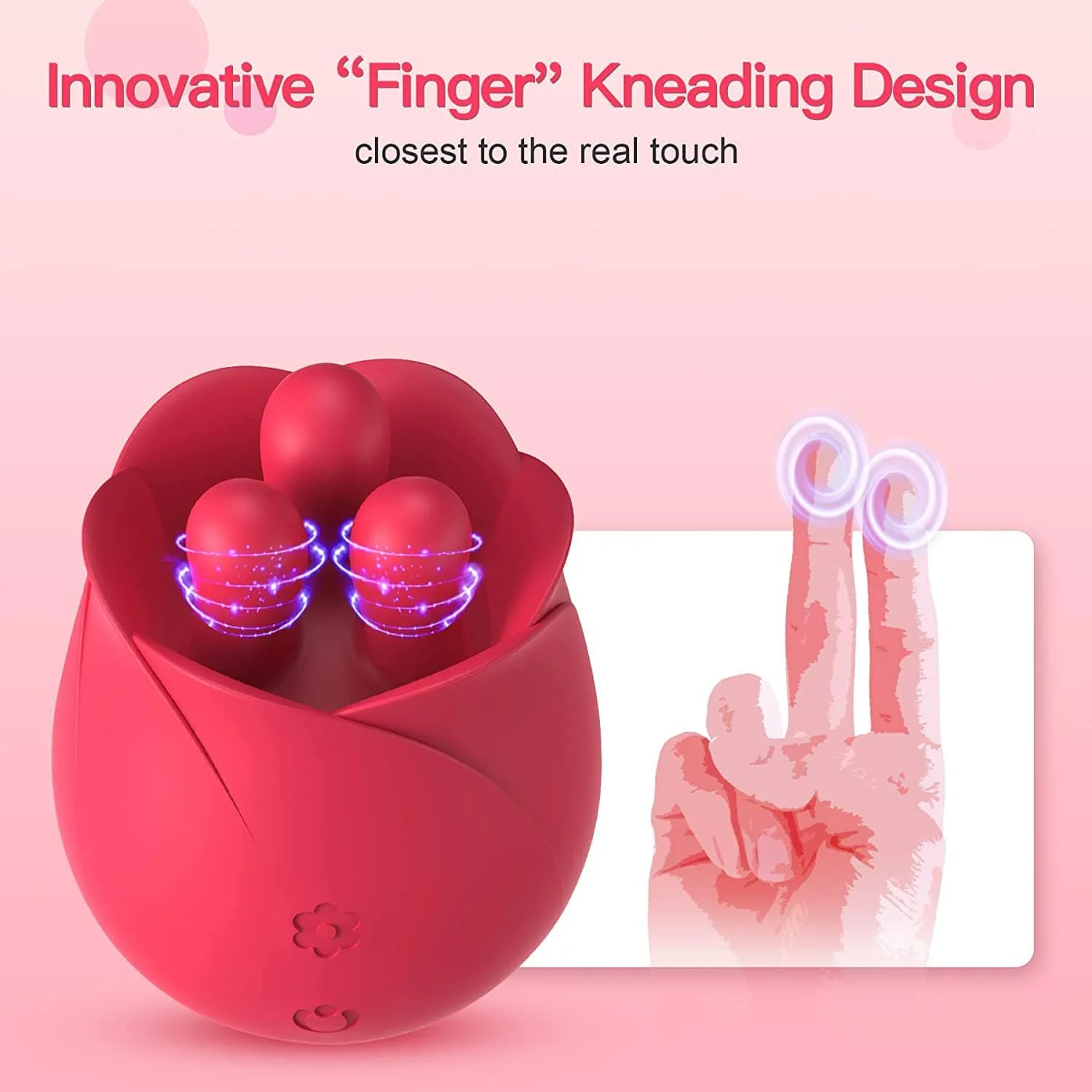 S475 Three Pistils Tongue Kneading And Vibrating Rose Toy - Image 2