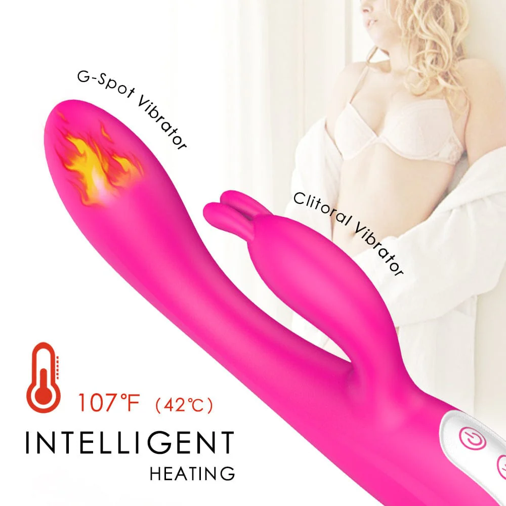 Female Masturbation Device Rabbit Heated Vibrator Waterproof - Image 2