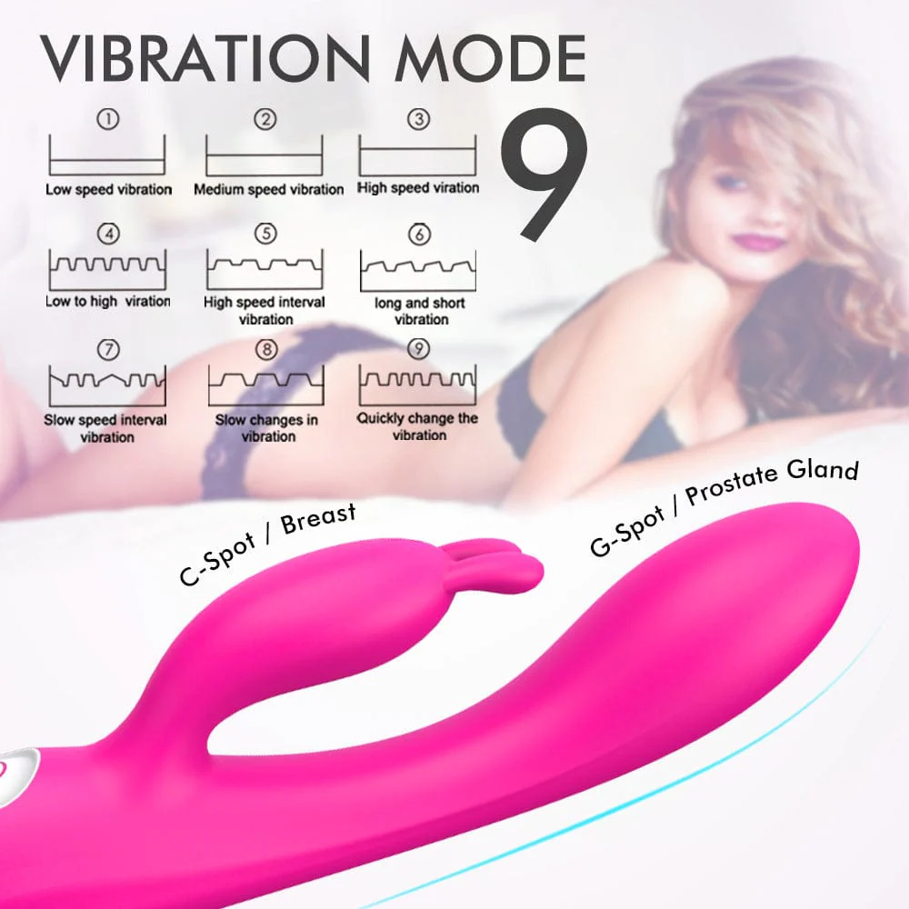 Female Masturbation Device Rabbit Heated Vibrator Waterproof - Image 4