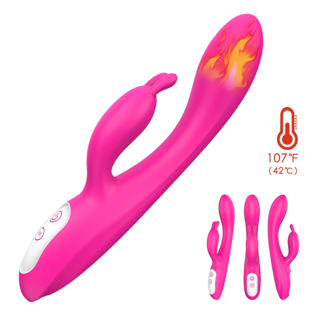 Female Masturbation Device Rabbit Heated Vibrator Waterproof - Image 5