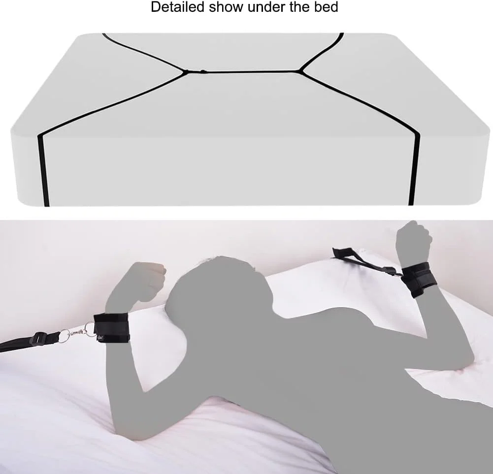 Sex Bondage BDSM Restraints Set with Blindfold and Tickler For Bedroom sex - Image 4