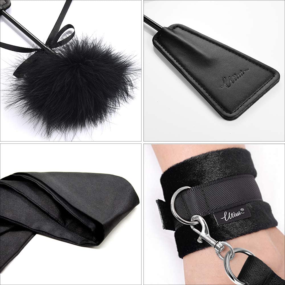 Sex Bondage BDSM Restraints Set with Blindfold and Tickler For Bedroom sex - Image 5