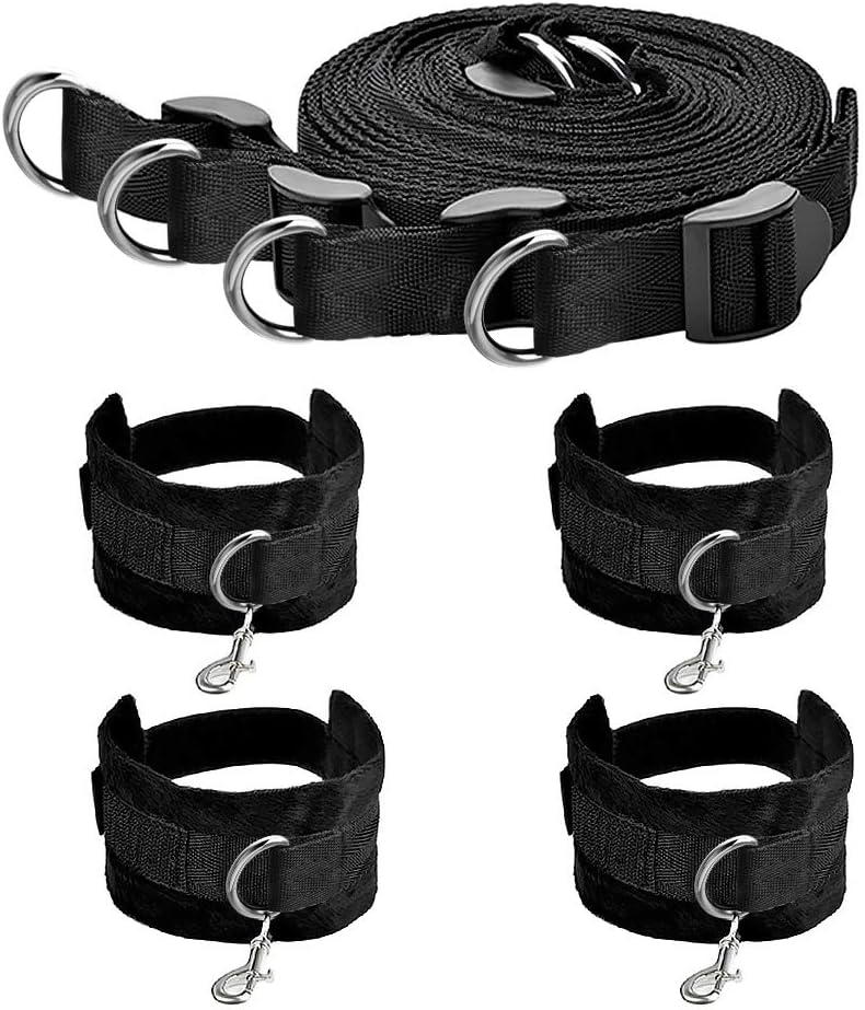Sex Bondage BDSM Restraints Set with Blindfold and Tickler For Bedroom sex - Image 6