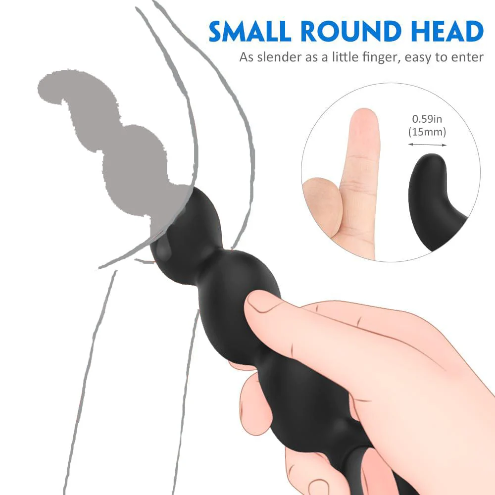 Silicone Anal Beads Prostate Massager Anus Backyard Beads Butt Plug - Image 3