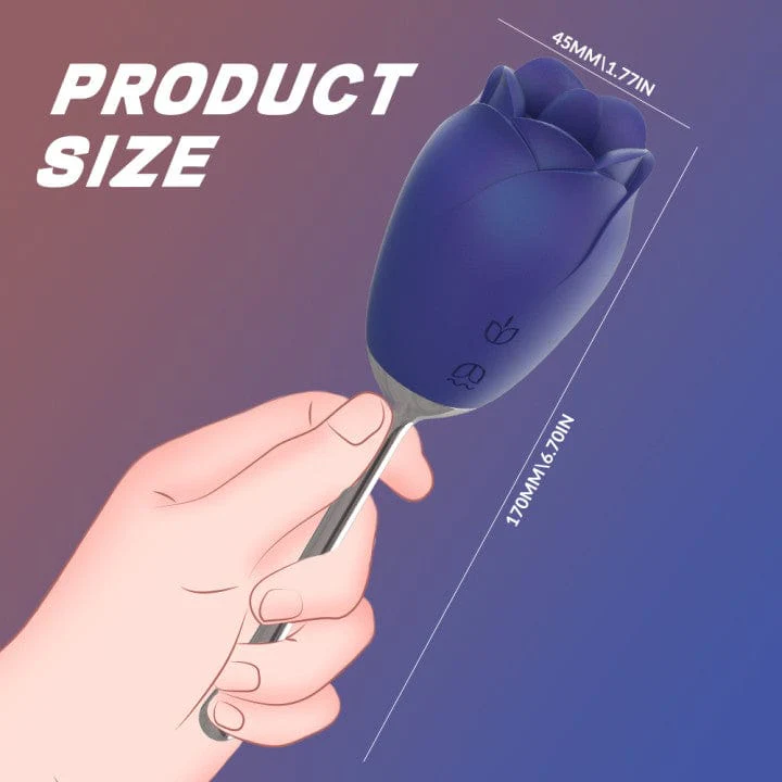 Silicone Rose Vibrator With Tongue Lickingfor Women - Image 3